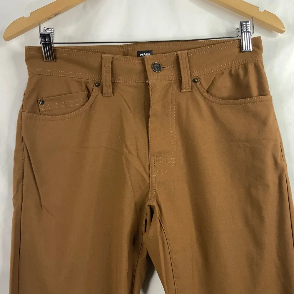 Prana Brion Slim Fit Pants Mens 28x30 Brown ReZion Stretch Hiking Travel Casual